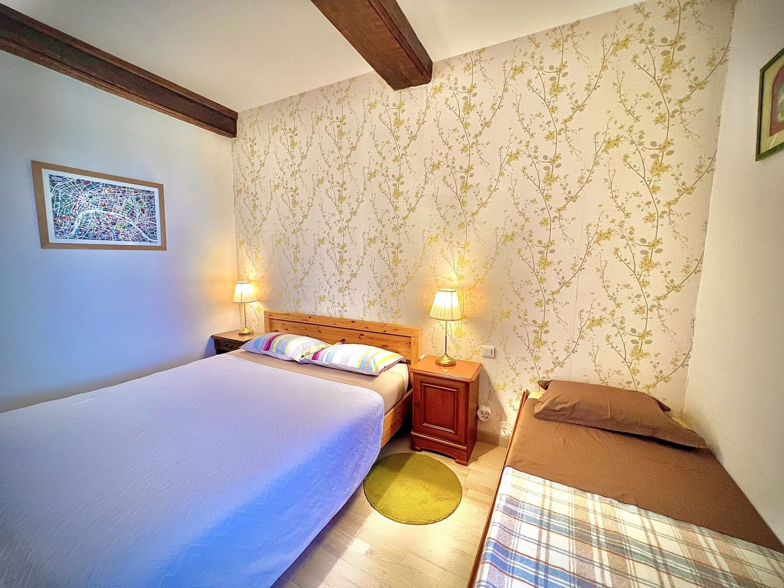 détail de la chambre d'hôtes la malinette vers le canal de bourgogne