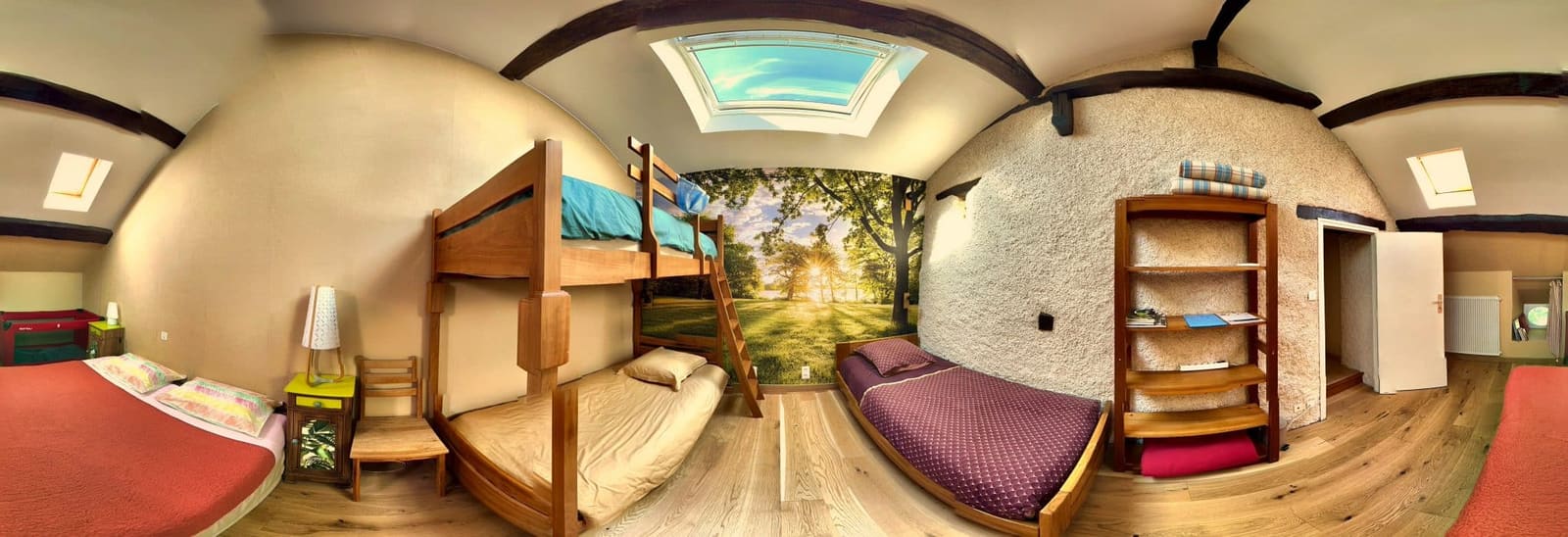 Vue panoramique 360 de la chambre nonnette